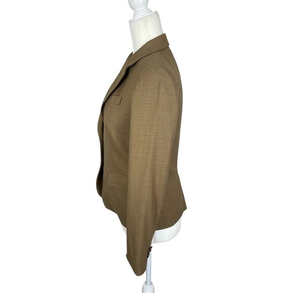 J.Crew Wool Blend Schoolboy Blazer Jacket Classic Preppy Tan Women's Size 0 - Picture 6 of 15